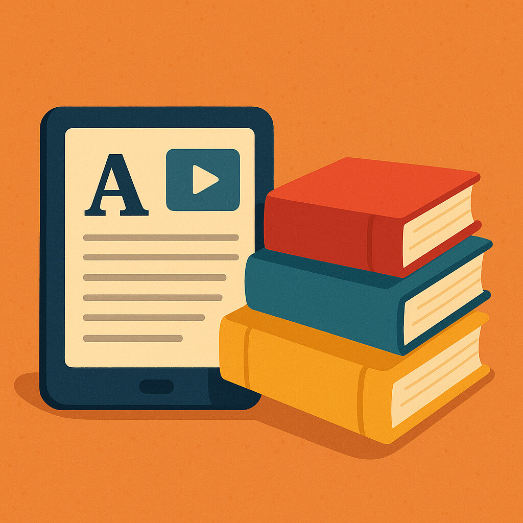 Books and subscriptions to e-magazines